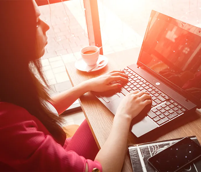 Woman at computer